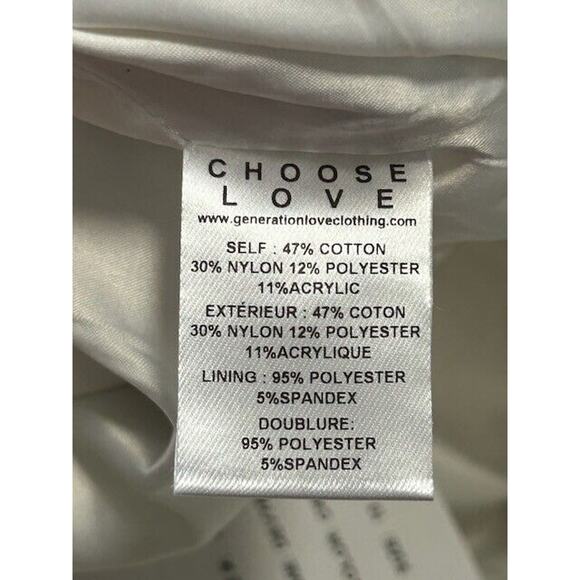 Generation Love Devyn Tweed Shorts Mid Rise Sequins Frayed Hem Cream Size 10 NEW - Picture 7 of 9